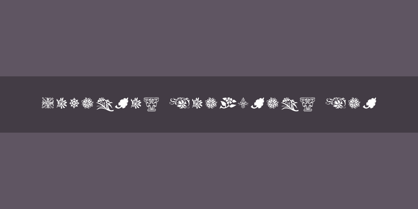 Printers Ornaments One Font